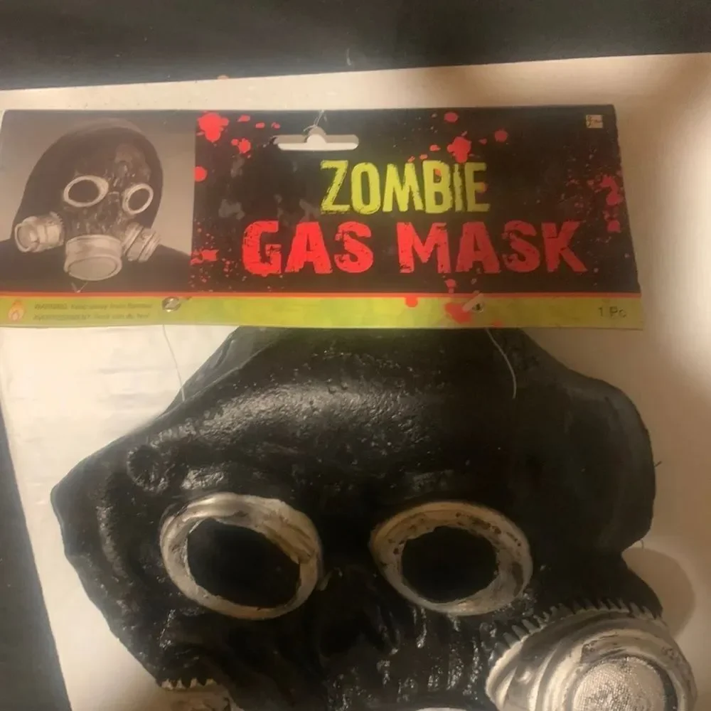 Black Zombie Biohazard Respirator Gas Mask For Halloween Fun World